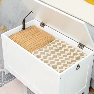 Truhlica s úložným priestorom a lavicou Vasagle Fio 76 cm biela