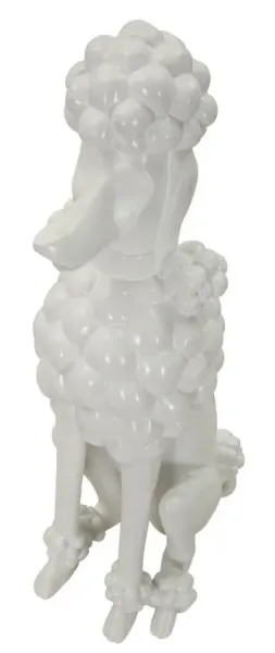 Mauro Ferretti Dekoratívna soška Dog 61 cm biela