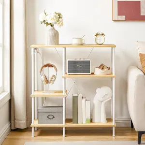 Kuchynský regál Vasagle Vitas 80 cm so zásuvkami hnedý/biely