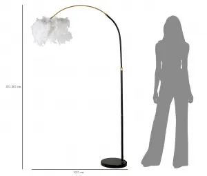 Mauro Ferretti Stojacia lampa Plure 180 cm biela/čierna