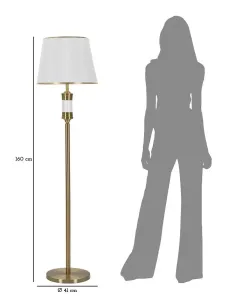 Mauro Ferretti Stojacia lampa Whity 160 cm biela/zlatá
