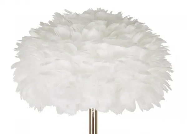 Mauro Ferretti Stojacia lampa Feathers 170 cm biela/zlatá