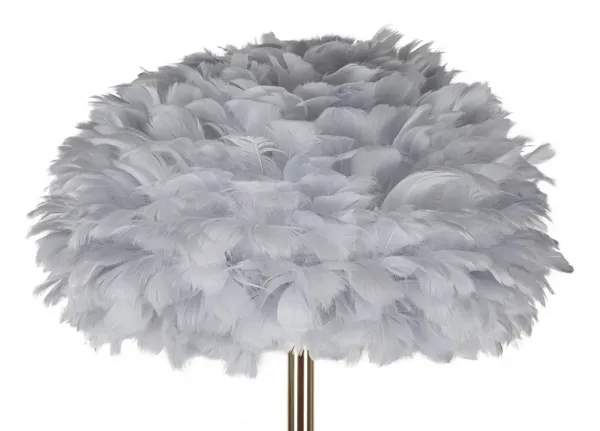 Mauro Ferretti Stojacia lampa Feathers 170 cm sivá/zlatá