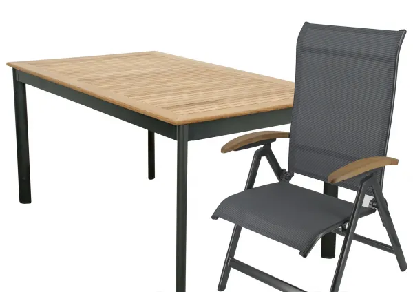 Doppler CONCEPT YELMO FSC® 4+1 - záhradná sedacia súprava (hliník/teakové drevo)