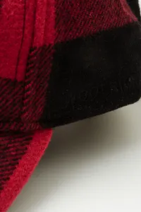 Šiltovka Woolrich Check Baseball Cap Red Buffalo