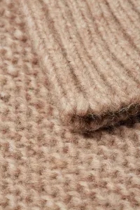 Sveter Woolrich Detachable Collar Sweater Soft Camel