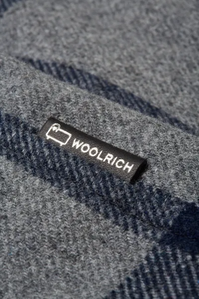 Bunda Woolrich Alaskan Wool Check Overshirt Blue Buffalo