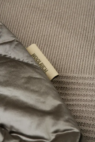 Bunda Woolrich Black Yarn Nylon Hybrid Off Taupe