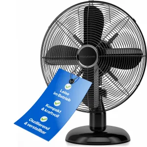 VL 3062 BK ventilátor 25cm kovový čierny