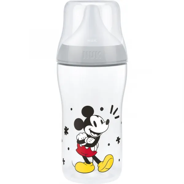 NUK Perfect Match Disney fľaša s kontrolou teploty Mickey 3m+ 260 ml