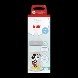 NUK Perfect Match Disney fľaša s kontrolou teploty Mickey 3m+ 260 ml