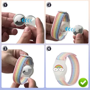 MG Kids Rainbow remienok na Apple AirTag, farebný