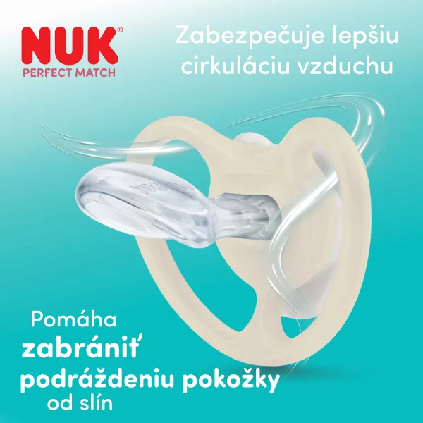 NUK Perfect Match Air Night 6-18 m cumlík Firefly/Sheep 2 ks