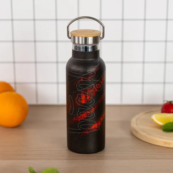 Termofľaša s bambusovým viečkom Láva, 500 ml