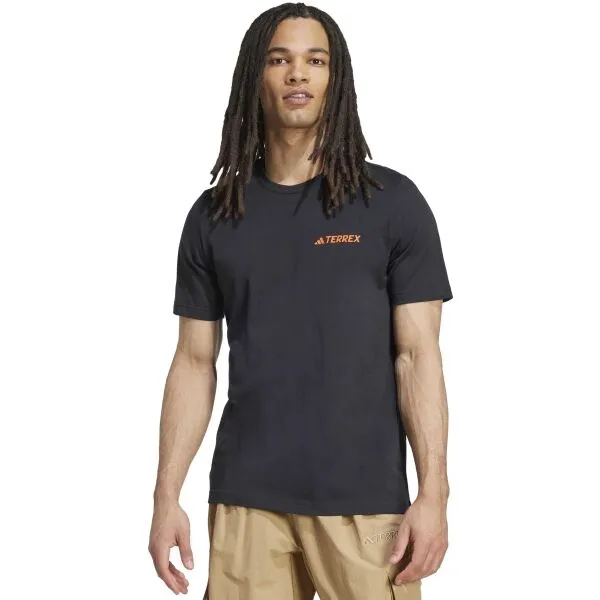 adidas TX MOUNTAIN TEE Pánske tričko, čierna, veľkosť