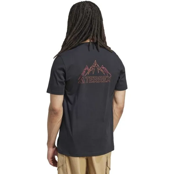adidas TX MOUNTAIN TEE Pánske tričko, čierna, veľkosť