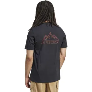 adidas TX MOUNTAIN TEE Pánske tričko, čierna, veľkosť