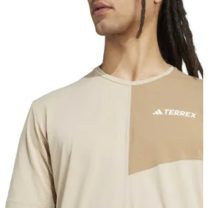 adidas TERREX MULTI TEE Pánske športové tričko, béžová, veľkosť