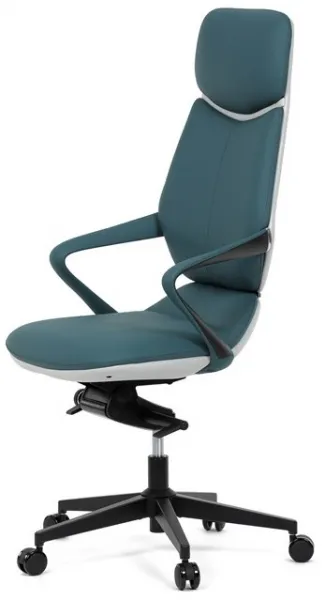 AUTRONIC Kancelárske kreslo KA-T8426 GRN, modrá ekokoža
