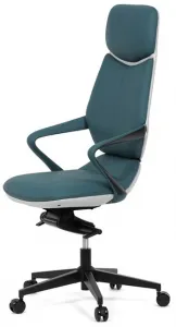 AUTRONIC Kancelárske kreslo KA-T8426 GRN, modrá ekokoža