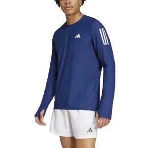 adidas OWN THE RUN LONG SLEEVE LONG TOP Pánske bežecké tričko, tmavo modrá, veľkosť