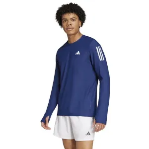 adidas OWN THE RUN LONG SLEEVE LONG TOP Pánske bežecké tričko, tmavo modrá, veľkosť