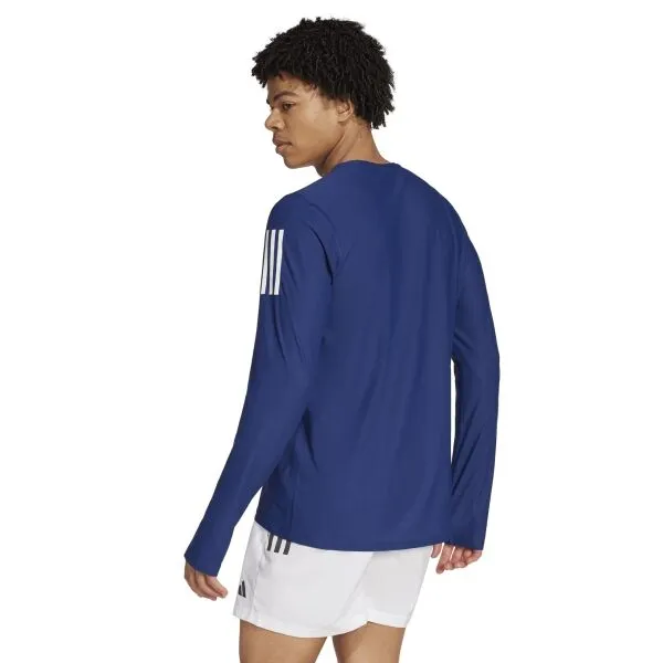 adidas OWN THE RUN LONG SLEEVE LONG TOP Pánske bežecké tričko, tmavo modrá, veľkosť