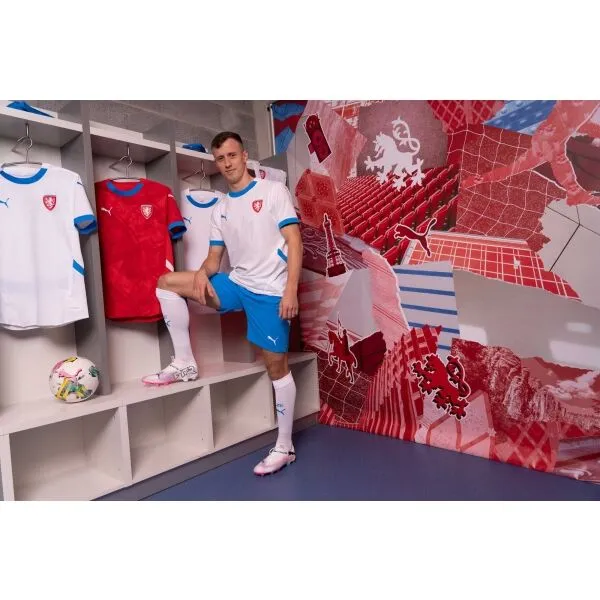 Puma FACR AWAY JERSEY REPLICA Pánska replika futbalového dresu, biela, veľkosť