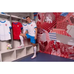 Puma FACR AWAY JERSEY REPLICA Pánska replika futbalového dresu, biela, veľkosť