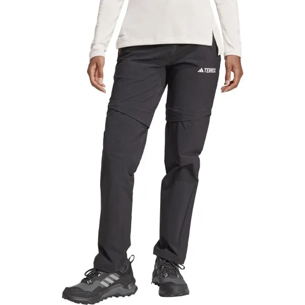 adidas W MT ZIP OFF P Dámske outdoorové nohavice, čierna, veľkosť