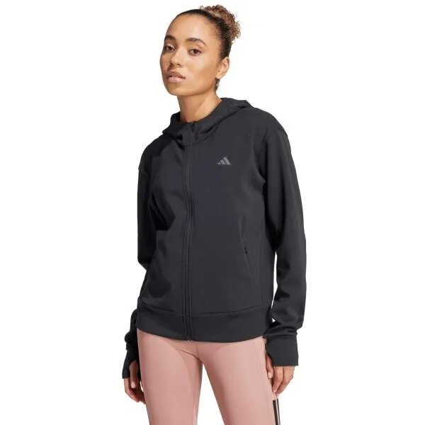 adidas D4T FZ HOODIE Dámska mikina, čierna, veľkosť