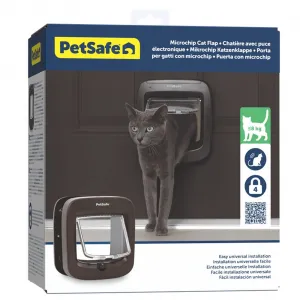 PetSafe® Dvierka pre mačky na mikročip hnedé - hnědá