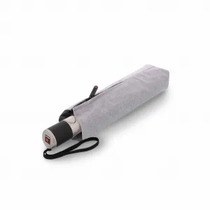 Knirps Chrome Matt Duomatic Melange Grey - elegantný plne automatický dáždnik