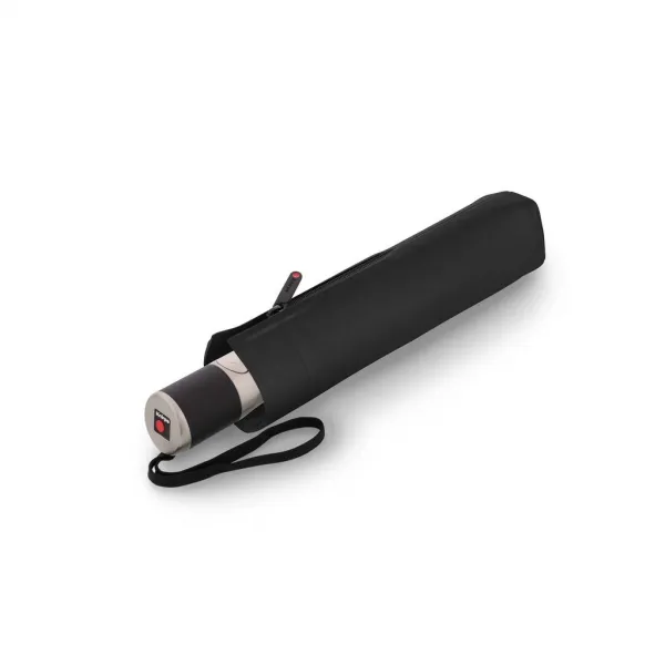 Knirps Chrome Matt Duomatic Black - elegantný plne automatický dáždnik