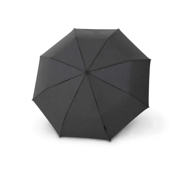 Knirps Chrome Matt Manual Melange Black - elegantný skladací dáždnik