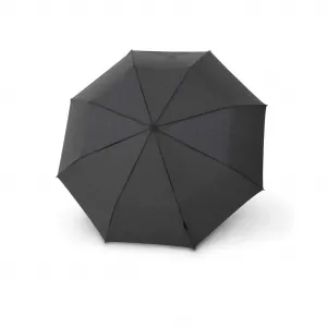 Knirps Chrome Matt Manual Melange Black - elegantný skladací dáždnik