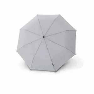 Knirps Chrome Matt Manual Melange Grey - elegantný skladací dáždnik