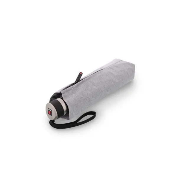 Knirps Chrome Matt Manual Melange Grey - elegantný skladací dáždnik