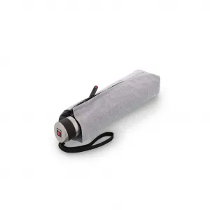 Knirps Chrome Matt Manual Melange Grey - elegantný skladací dáždnik