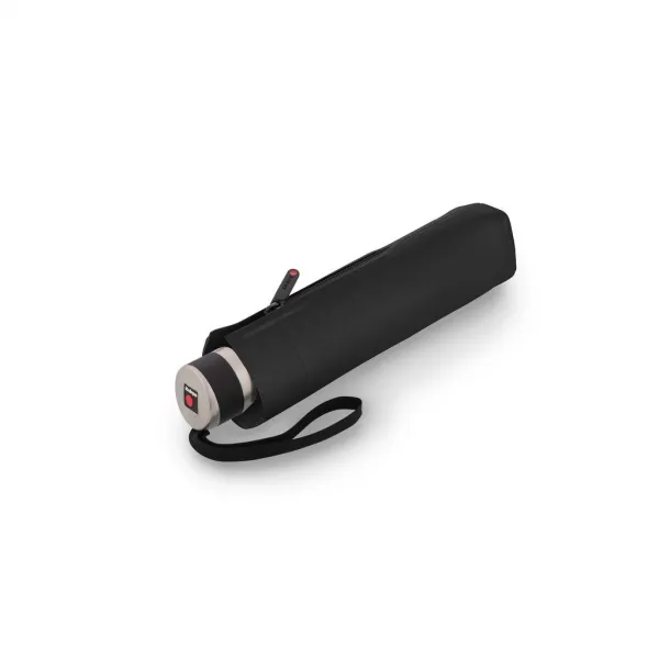 Knirps Chrome Matt Manual Black - elegantný skladací dáždnik