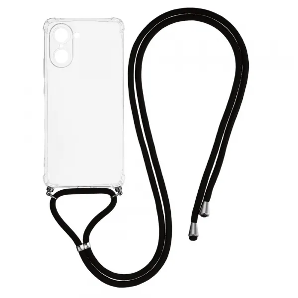 TRANSPARENT ROPE Kryt so šnúrkou OnePlus Nord CE 5 5G priehľadný