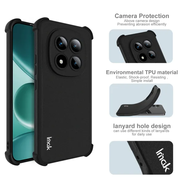 IMAK AIRBAG Extra odolný obal Xiaomi Redmi Note 15 Pro+ 5G / POCO M8 Pro 5G MATTE BLACK