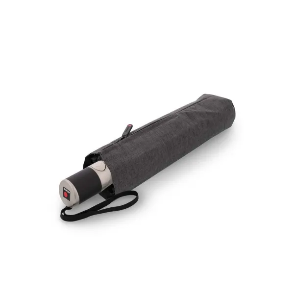Knirps Chrome Matt Duomatic Melange Black - elegantný plne automatický dáždnik