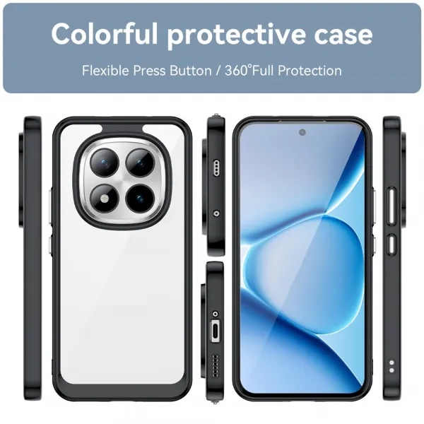 CRYSTAL Ochranný kryt pre Xiaomi Redmi Note 15 Pro+ 5G / POCO M8 Pro 5G čierny