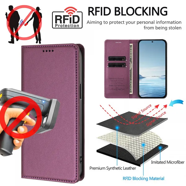 MAGNETIC Zaklápací kryt pre Realme GT 8 Pro fialový