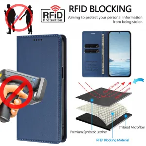 MAGNETIC Zaklápací kryt pre Realme GT 8 Pro tmavomodrý