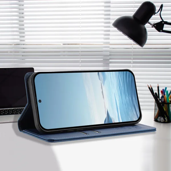 MAGNETIC Zaklápací kryt pre Realme GT 8 Pro tmavomodrý
