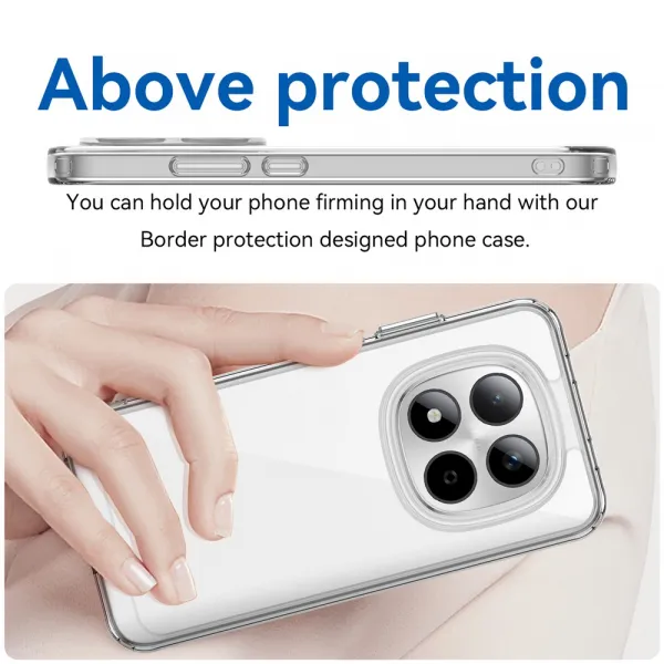 CRYSTAL Ochranný kryt pre Xiaomi Redmi Note 15 Pro 5G priehľadný