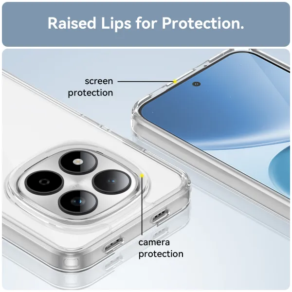 CRYSTAL Ochranný kryt pre Xiaomi Redmi Note 15 Pro 5G priehľadný