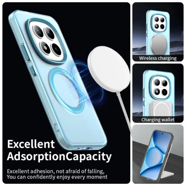 CANDY MAGSAFE Ochranný kryt pre Xiaomi Redmi Note 15 Pro+ 5G / POCO M8 Pro 5G modrý